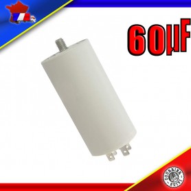 Condensateur de démarrage de 60μF (60uF) pour moteur de marque WHITEGESTINGHOUSE