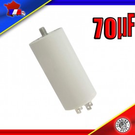 Condensateur de démarrage de 70μF (70uF) pour moteur de marque WHITEGESTINGHOUSE