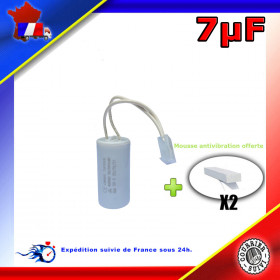 Condensateur permanent de 7μF (7uF) fils connecteur pour moteur volet roulant - store de marque NICE