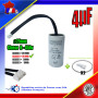 Condensateur de démarrage de 4μF (4uF) fils connecteur type A pour moteur volet roulant BUBENDORFF