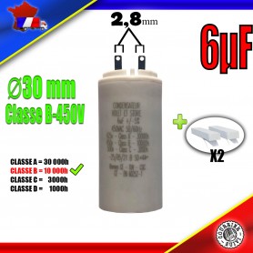 Condensateur de démarrage de 6μF (6uF) pour moteur volet roulant - store de marque SOMFY