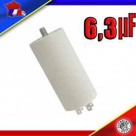 Condensateur de démarrage de 6,3μF (6,3uF) pour Moteur Climatiseur