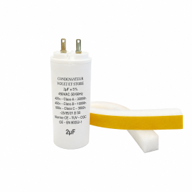 Condensateur Volet Roulant Somfy 2µF + Mousse | AccesElectro