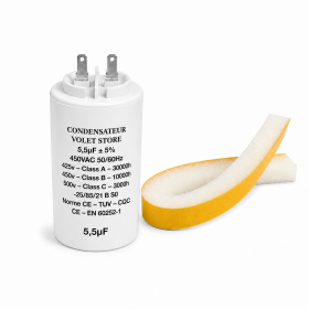 Condensateur Permanent de 5.5μF (5,5uF) Moteur Volet roulant - Store de marque Euromatik