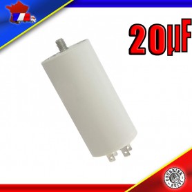 Condensateur de démarrage de 20μF (20uF) pour moteur de marque WHITEGESTINGHOUSE