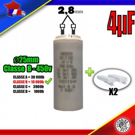 Condensateur de démarrage de 4μF (4uF) pour moteur volet roulant - store de marque CAME